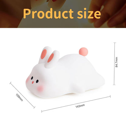 Big Face Rabbit Light, Rabbit Night Lights for Gifts, Cute Silicone Bunny Lamp
