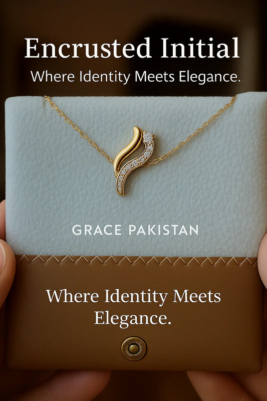 Diamond-Encrusted Letter Necklace