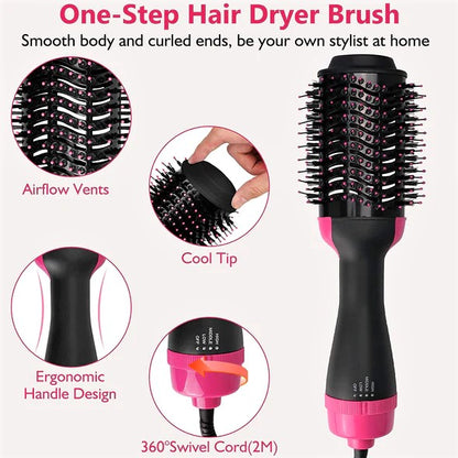 3 in 1 Hot Air Brush Hair Dryer & Styler
